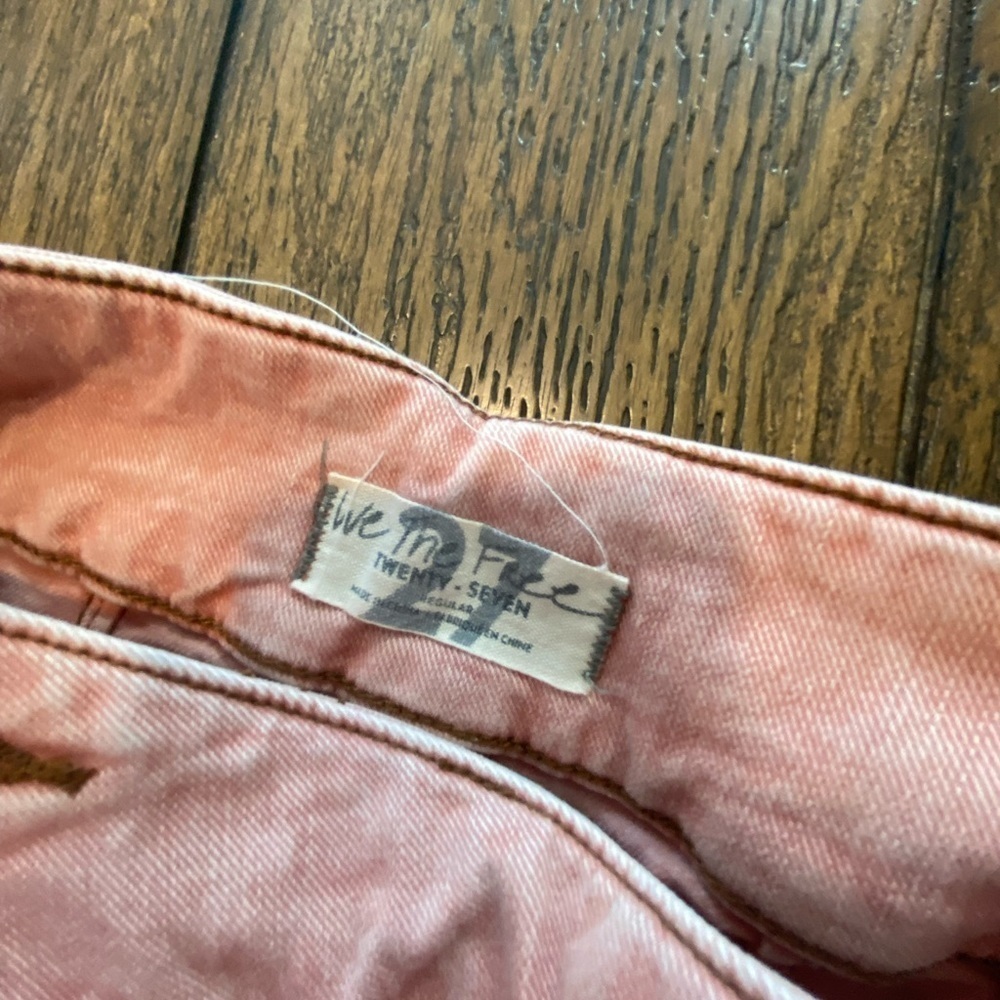 We The Free High Waisted Retro Pink Shorts Size 27 B11 - Picture 3 of 6